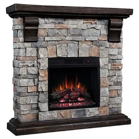 40" Media Mantel with 18" Electric Insert
